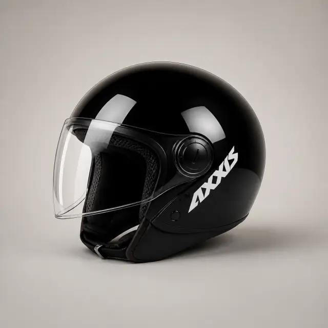 Capacete preto para mobilidade elétrica